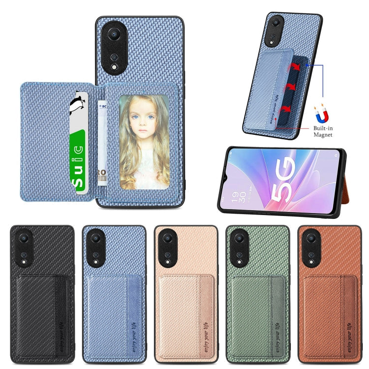 Carbon Fiber Magnetic Card Bag Phone Case – Magnetic, For OPPO A78, For OPPO A94 5G, For OPPO Find X6 Pro, For OPPO Find X6