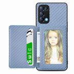 Carbon Fiber Magnetic Card Bag Phone Case – Magnetic, For OPPO Reno5 5G, For OPPO Reno7 5G, For OPPO Reno8 T 4G, For vivo X70