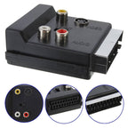 JUNSUNMAY 21 Pin Scart Male to Female S-Video 3 RCA Adapter Switchable in Out Audio Converter – TPU