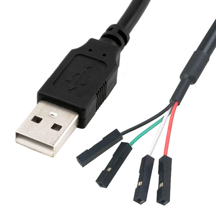 JUNSUNMAY USB 2.0 A to Female 4 Pin Dupont Motherboard Header Adapter Extender Cable, Length: 0.3m, USB Male, USB Female – Durable Build, Easy to Use