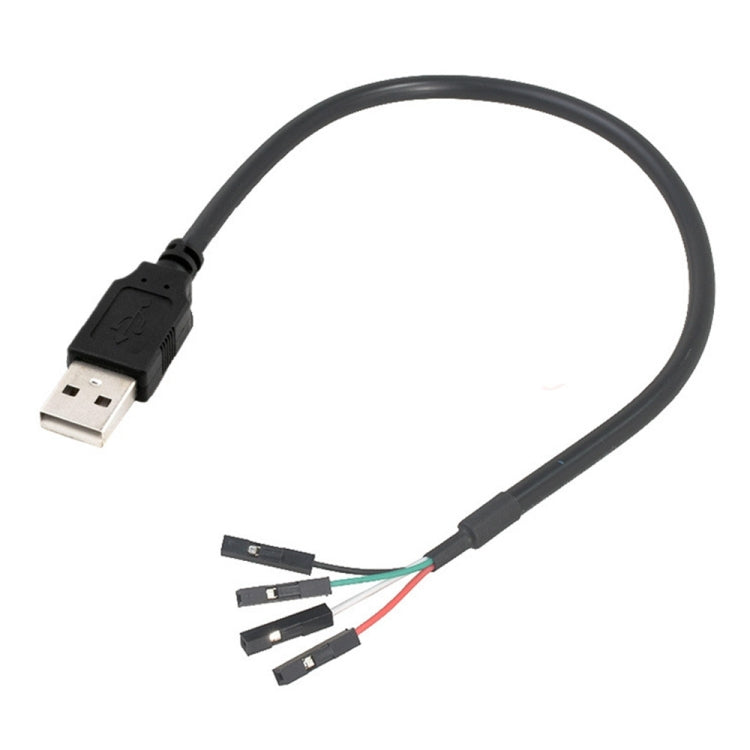 JUNSUNMAY USB 2.0 A to Female 4 Pin Dupont Motherboard Header Adapter Extender Cable, Length: 0.3m, USB Male, USB Female – Durable Build, Easy to Use USB Male