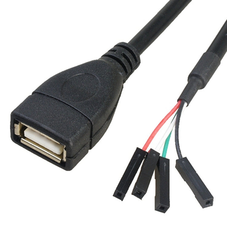 JUNSUNMAY USB 2.0 A to Female 4 Pin Dupont Motherboard Header Adapter Extender Cable, Length: 0.3m, USB Male, USB Female – Durable Build, Easy to Use