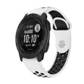 Watch Band – Silicone (22mm) #10 For Garmin Instinct White+Black