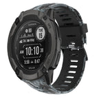 Watch Band – Silicone (26mm) #9 For Garmin Instinct 2X Solar Black+Digital Camouflage