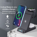 B20A Charging Stand – 15W Qi Wireless Charger Charging Stand Compatible for iPhone iWatch...