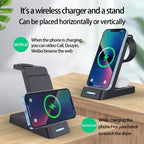 B20A Charging Stand – 15W Qi Wireless Charger Charging Stand Compatible for iPhone iWatch...