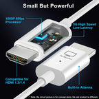 Wireless HDMI Transmitter and Receiver Kit, HDMI Wireless Extender Adapter, 1080P 60fps Video Audio Projecting for PC, Laptop, Camera to HDTV/Projector – Durable Build, Easy to Use