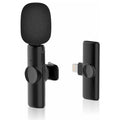 Bluetooth Mini Microphone Wireless Lavalier Noise Reduction Microphone for iPhone / iPad, with 8 Pin Receiver, Single Microphone, Dual Microphones Single Microphone