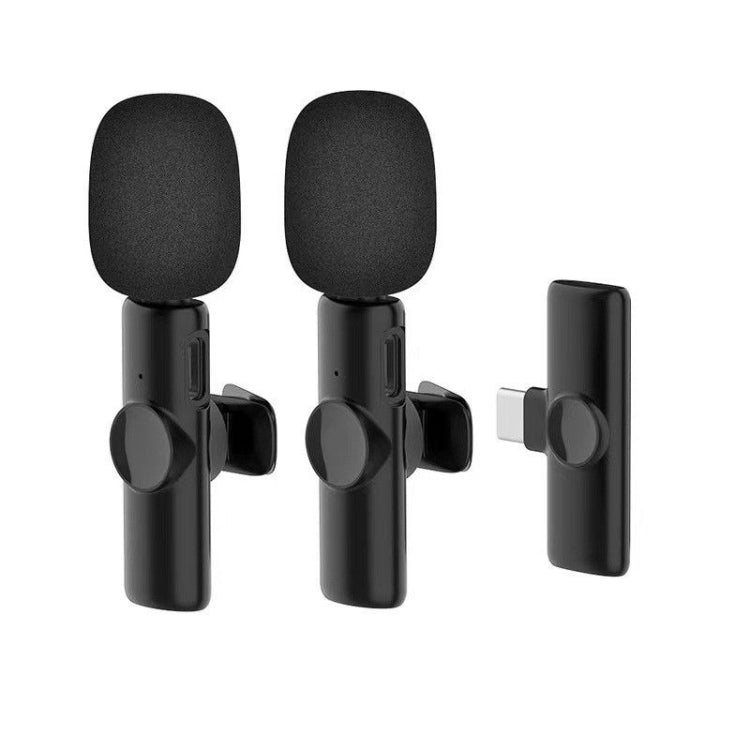 Wireless Lavalier Lapel Microphone for Android Phone & Computer with USB-C / Type-C Receiver, One by One, One by Two – Bluetooth One by Two