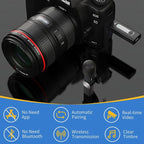 Lavalier Wireless Noise Reduction Microphone for Phone / Camera / Laptop / MacBook with 3.5mm Receiver, One by One, One by Two