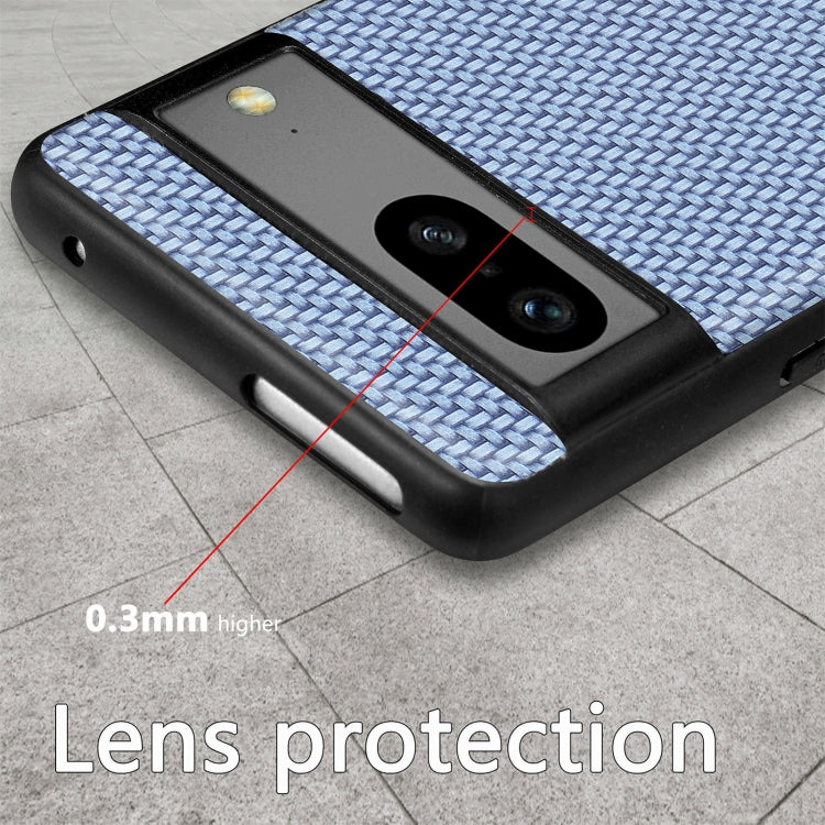 Carbon Fiber Texture Leather Back Cover Phone Case – Leather, For Google Pixel 6