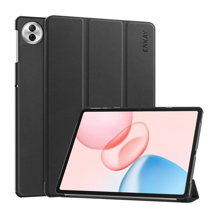 ENKAY Tri-fold Custer Texture Leather Smart Tablet Case – Shockproof, Waterproof, Flip, For Honor Pad 10 12.1, For Honor Pad X8 Pro / X9 11.5, For Honor Pad V8