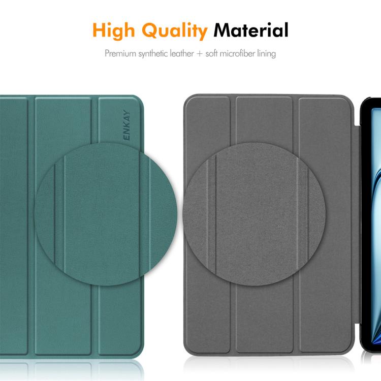 ENKAY Tri-fold Custer Texture Leather Smart Tablet Case – Shockproof, Waterproof, Flip, For Honor Pad 10 12.1, For Honor Pad X8 Pro / X9 11.5, For Honor Pad V8