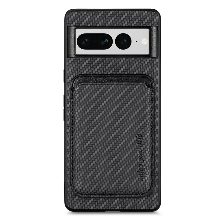 Carbon Fiber Leather Card Magsafe Phone Case – Magnetic, Leather, For Google Pixel 9a, For Google Pixel 7 Pro, For Google Pixel 7, For Google Pixel 6