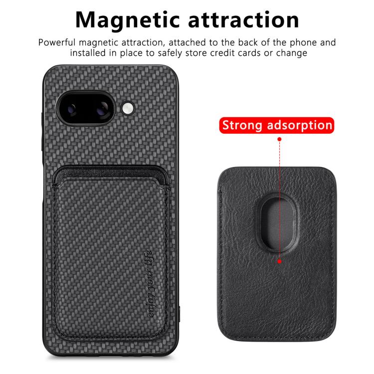 Carbon Fiber Leather Card Magsafe Phone Case – Magnetic, Leather, For Google Pixel 9a, For Google Pixel 7 Pro, For Google Pixel 7, For Google Pixel 6
