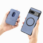 Carbon Fiber Leather Card Magsafe Phone Case – Magnetic, Leather, For Google Pixel 10 Pro XL, For Google Pixel 9 Pro XL, For Google Pixel 10 / 10 Pro, For Google Pixel 9 / 9 Pro