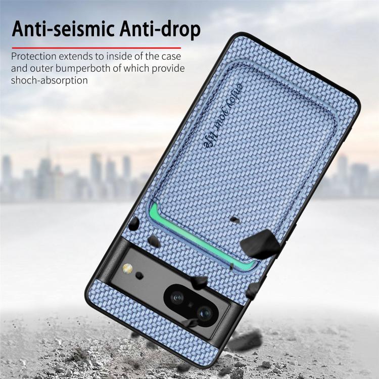 Carbon Fiber Leather Card Magsafe Phone Case – Magnetic, Leather, For Google Pixel 9a, For Google Pixel 7 Pro, For Google Pixel 7, For Google Pixel 6