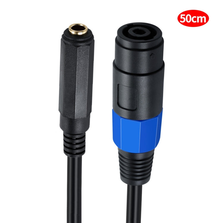 JUNSUNMAY Speakon Female to 6.35mm Female Audio Speaker Adapter Cable, Length: 50cm Default Title