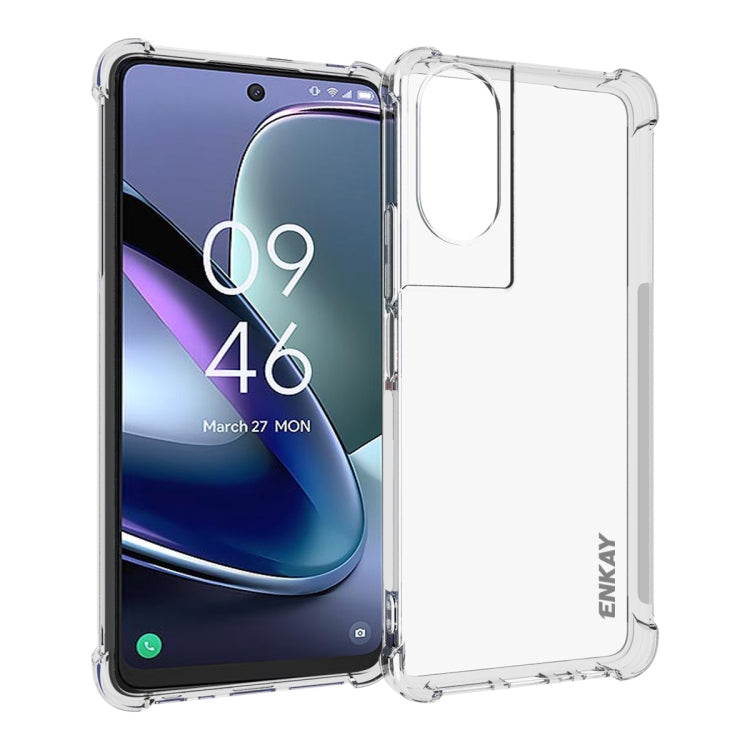ENKAY Hat-Prince Transparent TPU Shockproof Phone Case, For TCL K70 Nxtpaper 5G, For TCL K70 Power 4G, For TCL NxtPaper 70 Pro, For TCL 503 4G, For TCL 50 LE 4G, For TCL 50 5G, For TCL 50 SE 4G, For TCL 501 4G, For TCL 505 4G, For TCL 40 XE 5G         ...