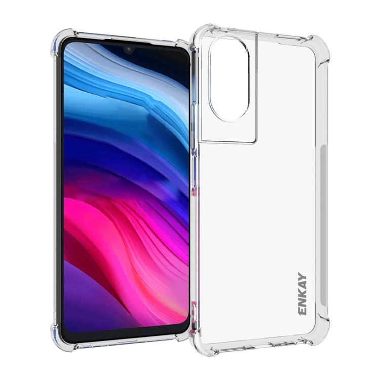 ENKAY Hat-Prince Transparent TPU Shockproof Phone Case, For TCL K70 Nxtpaper 5G, For TCL K70 Power 4G, For TCL NxtPaper 70 Pro, For TCL 503 4G, For TCL 50 LE 4G, For TCL 50 5G, For TCL 50 SE 4G, For TCL 501 4G, For TCL 505 4G, For TCL 40 XE 5G         ...