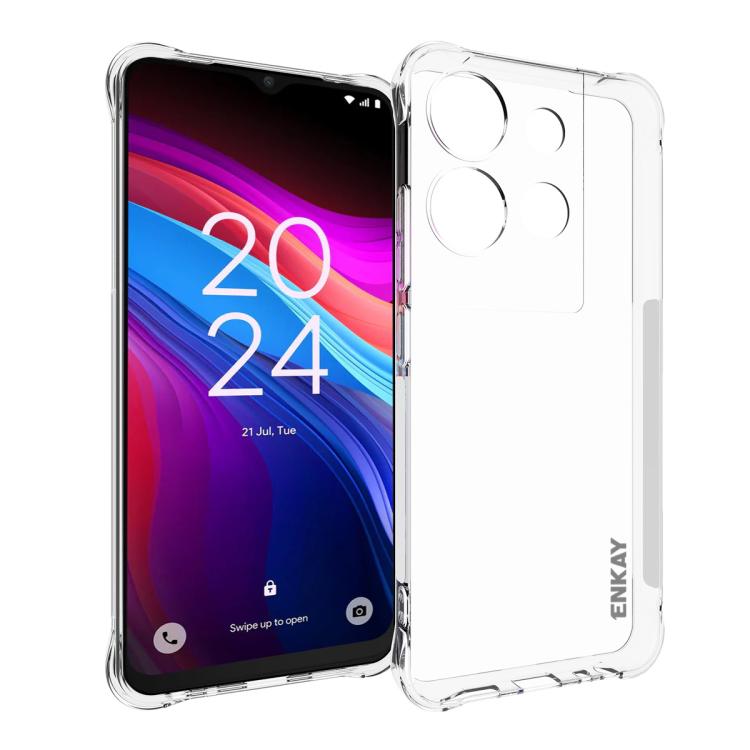 ENKAY Hat-Prince Transparent TPU Shockproof Phone Case, For TCL K70 Nxtpaper 5G, For TCL K70 Power 4G, For TCL NxtPaper 70 Pro, For TCL 503 4G, For TCL 50 LE 4G, For TCL 50 5G, For TCL 50 SE 4G, For TCL 501 4G, For TCL 505 4G, For TCL 40 XE 5G         ...