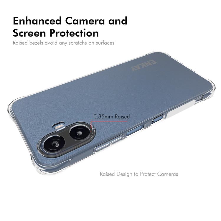 ENKAY Hat-Prince Transparent TPU Shockproof Phone Case, For TCL K70 Nxtpaper 5G, For TCL K70 Power 4G, For TCL NxtPaper 70 Pro, For TCL 503 4G, For TCL 50 LE 4G, For TCL 50 5G, For TCL 50 SE 4G, For TCL 501 4G, For TCL 505 4G, For TCL 40 XE 5G         ...