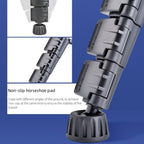 YUNTENG VCT-6006 Professional Hydraulic Head Aluminum Tripod, VCT-6006