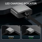 ENKAY 140W USB-C / Type-C to MagSafe 3 Nylon Braided Magnetic Charging Cable with LED Indicator for MacBook 6.6FT, ENKAY Grey, ENKAY Blue