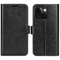 R64 Texture Horizontal Flip Leather Phone Case – Wear-resistant, Card Slot, Flip, For iPhone 15 For iPhone 15 Black