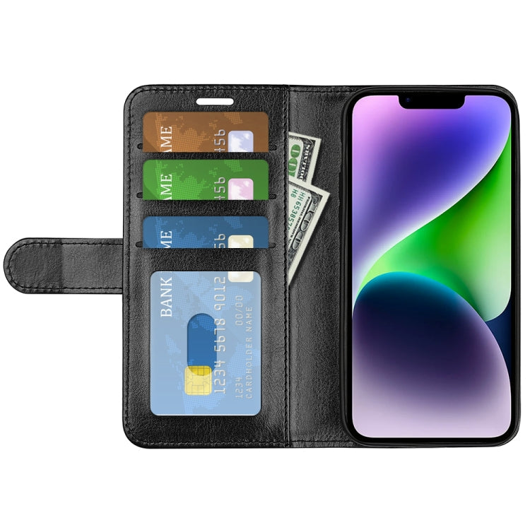 R64 Texture Horizontal Flip Leather Phone Case – Wear-resistant, Card Slot, Flip, For iPhone 15