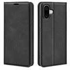 Retro-skin Magnetic Suction Leather Phone Case, For iPhone 16, For iPhone 15 Pro Max, For iPhone 15 Pro, For iPhone 15 Plus For iPhone 16 Black