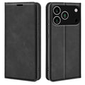 Phone Case – Leather, Magnetic (iPhone 17e) For iPhone 18 Pro 17 Pro Black