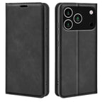 Phone Case – Leather, Magnetic (iPhone 17e) For iPhone 18 Pro 17 Pro Black