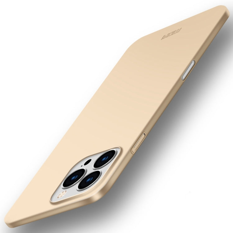 MOFI Frosted PC Ultra-thin Hard Phone Case – Ultra-thin, For iPhone 16, For iPhone 15 Pro Max, For iPhone 15 Pro, For iPhone 15 Plus For iPhone 16 Pro Gold