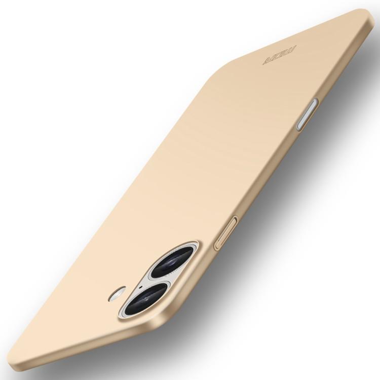 MOFI Frosted PC Ultra-thin Hard Phone Case – Ultra-thin, For iPhone 17e / 16e, For iPhone 17 Pro Max, For iPhone 17 Pro, For iPhone 17 For iPhone 18 Gold