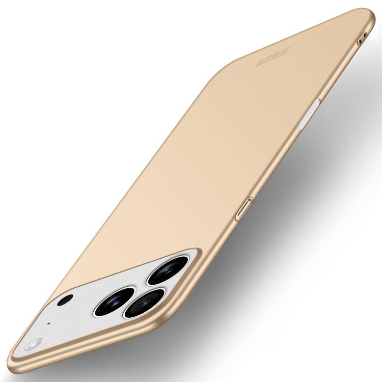 MOFI Frosted PC Ultra-thin Hard Phone Case – Ultra-thin, For iPhone 17e / 16e, For iPhone 17 Pro Max, For iPhone 17 Pro, For iPhone 17 For iPhone 18 Pro Gold