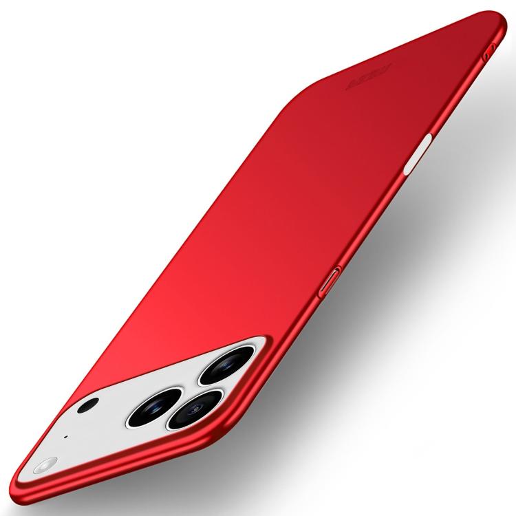 MOFI Frosted PC Ultra-thin Hard Phone Case – Ultra-thin, For iPhone 17e / 16e, For iPhone 17 Pro Max, For iPhone 17 Pro, For iPhone 17 For iPhone 18 Pro Max Red