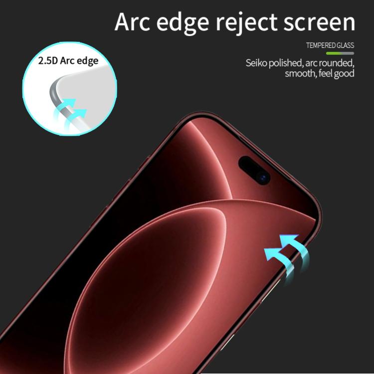 MOFI 9H 2.5D Full Screen Tempered Glass Film, For iPhone 17e / 16e, For iPhone 17 Pro Max, For iPhone 17 Pro, For iPhone 17, For iPhone Air, For iPhone 16 Pro Max, For iPhone 16 Pro, For iPhone 16 Plus, For iPhone 16, For iPhone 15 Pro Max            ...