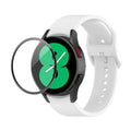 JUNSUNMAY Silicone Adjustable Strap + Full Coverage PMMA Screen Protector Kit, For Samsung Galaxy Watch4 44mm