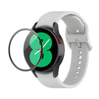 JUNSUNMAY Silicone Adjustable Strap + Full Coverage PMMA Screen Protector Kit, For Samsung Galaxy Watch4 44mm