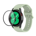 JUNSUNMAY Silicone Adjustable Strap + Full Coverage PMMA Screen Protector Kit, For Samsung Galaxy Watch4 44mm