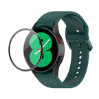 JUNSUNMAY Silicone Adjustable Strap + Full Coverage PMMA Screen Protector Kit, For Samsung Galaxy Watch4 44mm