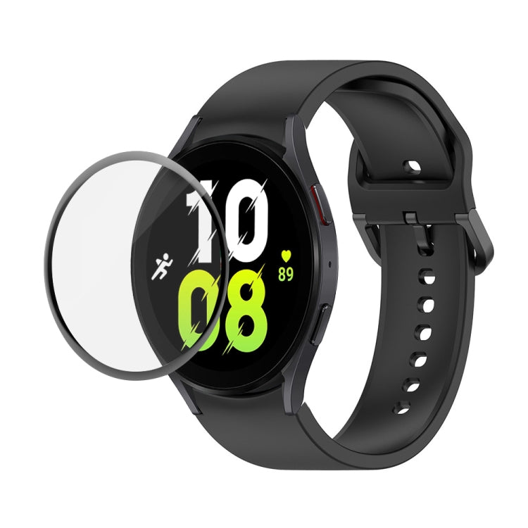 JUNSUNMAY Silicone Adjustable Strap + Full Coverage PMMA Screen Protector Kit – Screen Protector, For Samsung Galaxy Watch5 40mm For Samsung Galaxy Watch5 40mm Black