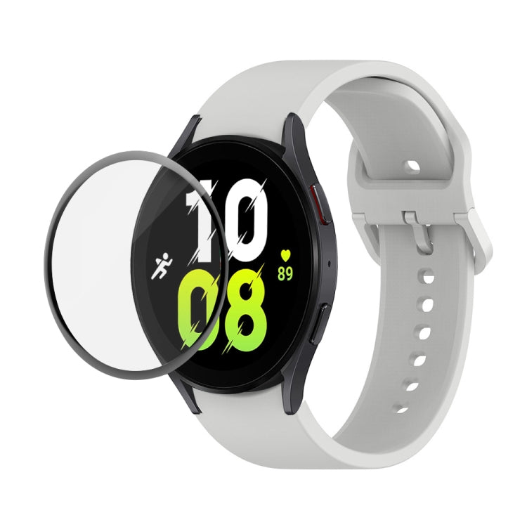 JUNSUNMAY Silicone Adjustable Strap + Full Coverage PMMA Screen Protector Kit – Screen Protector, For Samsung Galaxy Watch5 40mm For Samsung Galaxy Watch5 40mm Grey