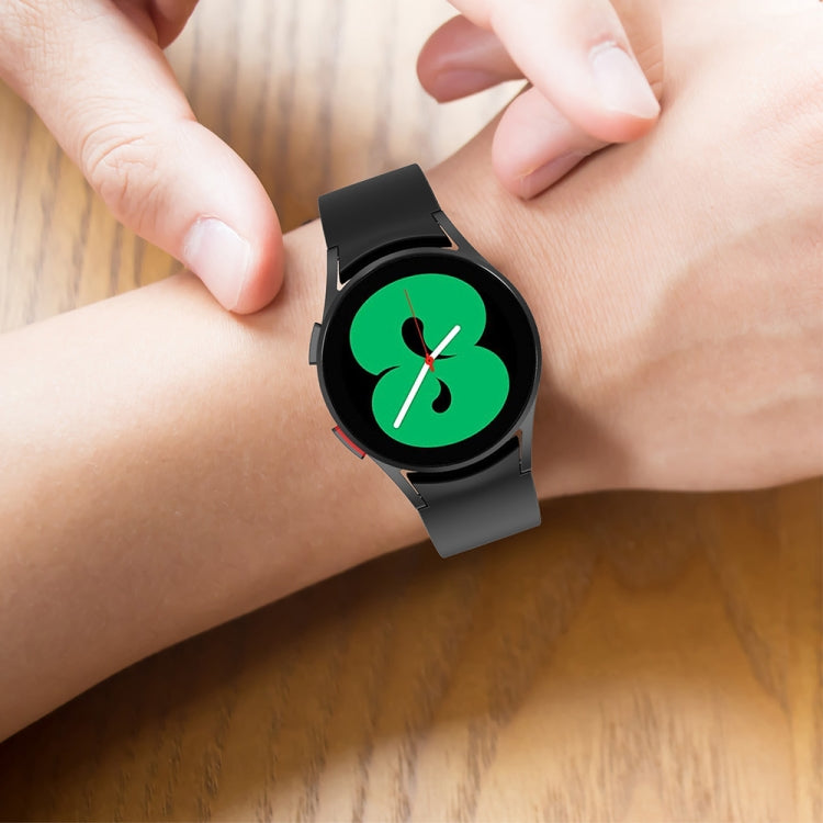 JUNSUNMAY Silicone Adjustable Strap + Full Coverage PMMA Screen Protector Kit, For Samsung Galaxy Watch4 44mm
