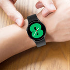 JUNSUNMAY Silicone Adjustable Strap + Full Coverage PMMA Screen Protector Kit, For Samsung Galaxy Watch4 44mm