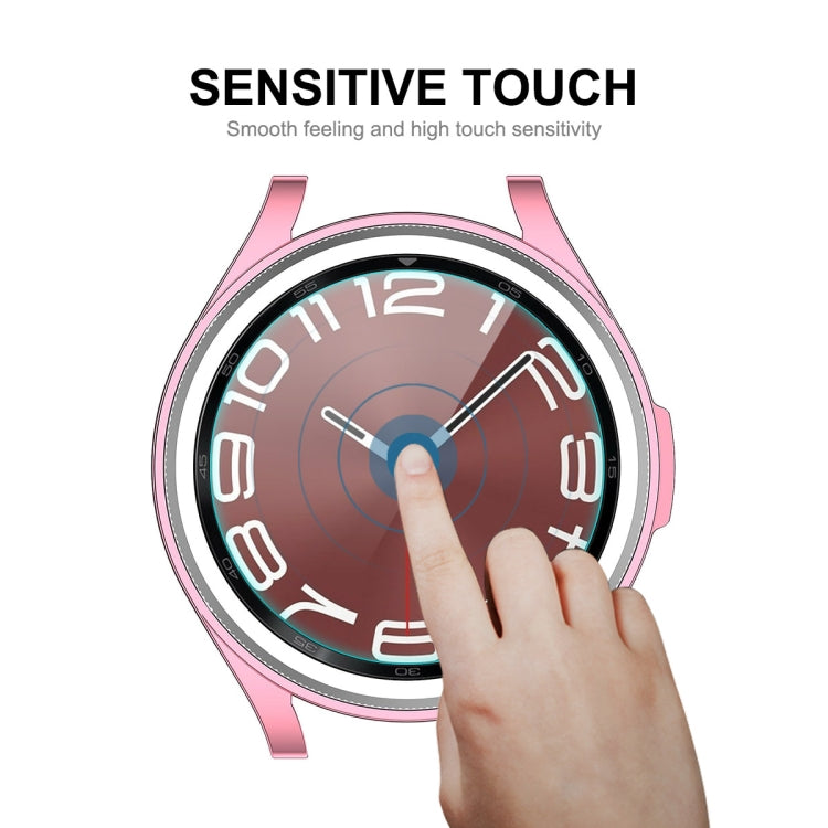 ENKAY Hat-Prince Electroplated Soft TPU Case + 0.2mm 9H Glass Screen Protector – Screen Protector, TPU, For Samsung Galaxy Watch6 Classic 47mm, For Samsung Galaxy Watch6 Classic 43mm