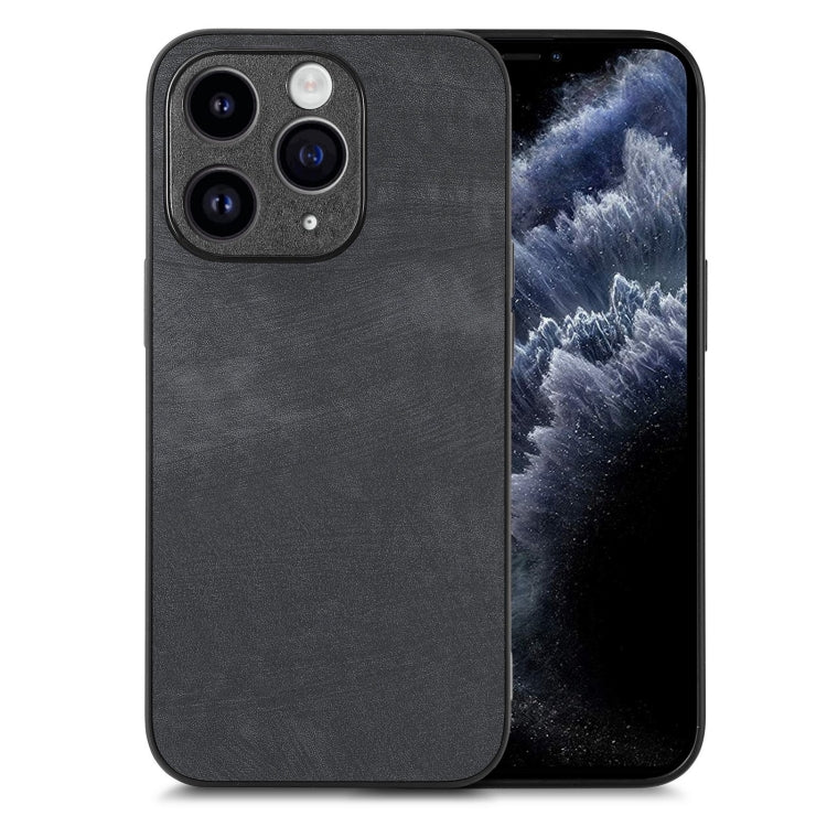 Vintage Leather PC Back Cover Phone Case, For iPhone 11 Pro, For iPhone X / XS, For iPhone XR, For iPhone XS Max For iPhone 11 Pro Black