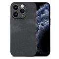 Vintage Leather PC Back Cover Phone Case, For iPhone 11 Pro, For iPhone X / XS, For iPhone XR, For iPhone XS Max For iPhone 11 Pro Black