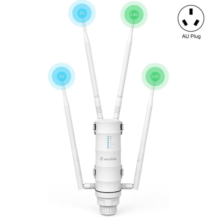 WAVLINK WN572HP3 AC1200 Dual Band Weatherproof Wireless Router Outdoor WiFi Extender, US Plug, EU Plug, UK Plug, AU Plug – Waterproof AU Plug